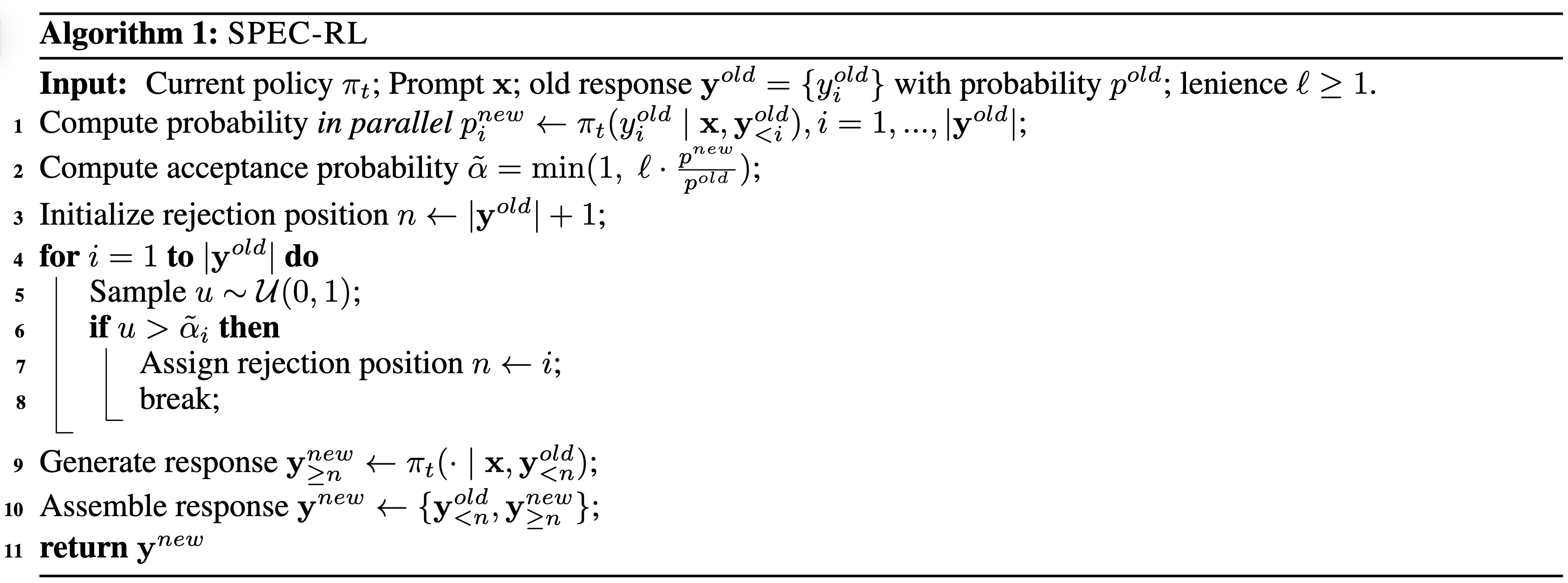 SPEC-RL Algorithm